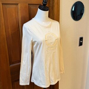PRICE FIRM Lauren Ralph Lauren Ivory Cotton Top Size M